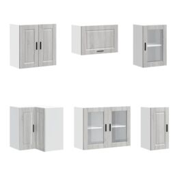 Berkfield Home 11 Piece Kitchen Cabinet Set Porto Grey Sonoma Engineered Wood - thumbnail 5