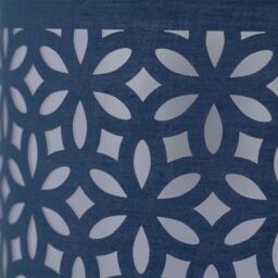 First Choice Lighting Chrome Touch Operated Table Lamp with Navy Blue Cut Out Shade in Silver - thumbnail 4