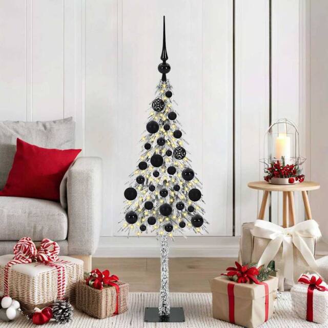 Berkfield Home Christmas Tree with 150 LEDs White 120 cm PE & Steel - image 1