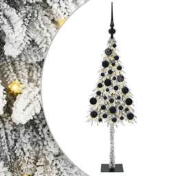 Berkfield Home Christmas Tree with 150 LEDs White 120 cm PE & Steel - thumbnail 2