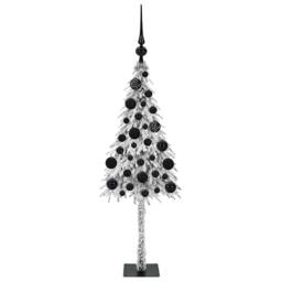 Berkfield Home Christmas Tree with 150 LEDs White 120 cm PE & Steel - thumbnail 4