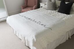 Benjamin Tate Design Text Inspiration Designer Blanket in Natural - Size: 120 cm x 150 cm - thumbnail 4