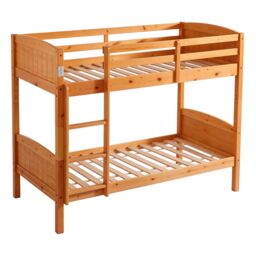 Comfy Living Ltd Kids Wooden Bunk Bed In Various Colours & Sizes in Light Brown - Size: Single - thumbnail 7