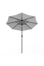 Garden Sanctuary Solar 24 LED Lights Garden Parasol with Crank in Light Grey - thumbnail 5