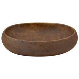 Berkfield Home Countertop Basin Brown Oval 59x40x15 cm Ceramic - Size: 59 x 40 x 15 cm - thumbnail 4
