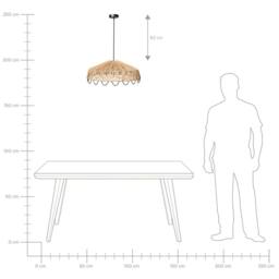 Wyld and Coco Handwoven Raffia Rattan Pendant Lamp Natural Boho Ceiling Light - thumbnail 9