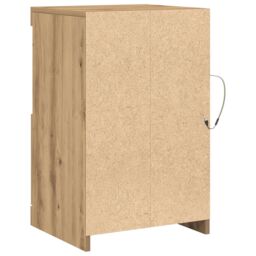 Berkfield Home Side Cabinets with LED Lights 2 pcs Artisan Oak 41x37x67 cm in Brown - Size: 41 x 37 x 67 cm - thumbnail 8