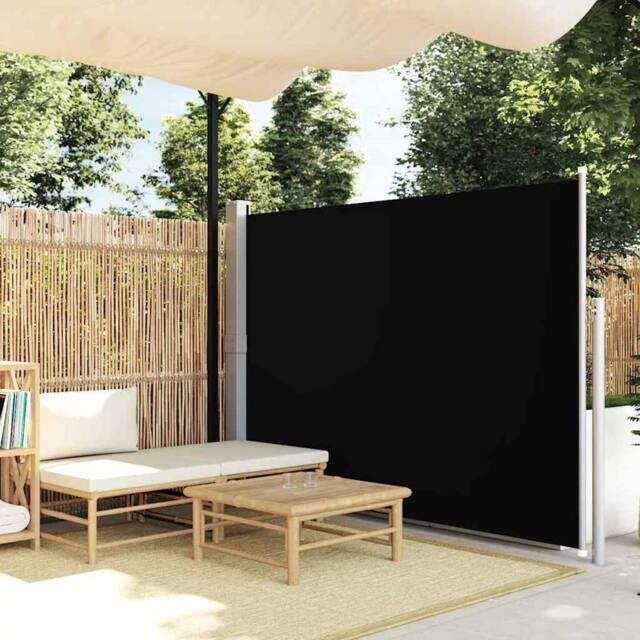 Berkfield Home Patio Terrace Side awning 160 x 300 cm Black - image 1