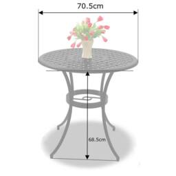 Centurion Supports PREGO Black Garden & Patio Cast Aluminium Bistro Table - thumbnail 4