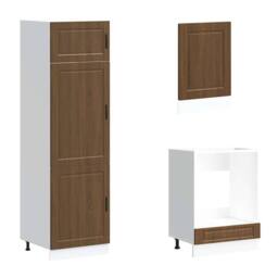 Berkfield Home 7 Piece Kitchen Cabinet Set Kalmar Brown Oak Engineered Wood - thumbnail 5