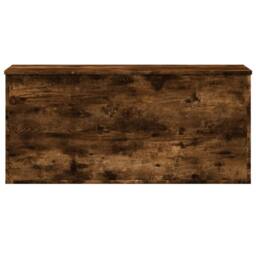 Berkfield Home Storage Box Smoked Oak 100x42x46 cm Engineered Wood in Brown - Size: 100 x 42 x 46 cm - thumbnail 4