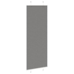 Berkfield Home Pleated Blind Anthracite 80x200 cm Fabric Width 79.4 cm Polyester in Dark Grey - thumbnail 1