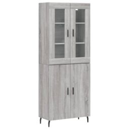 Berkfield Home Highboard Grey Sonoma 69.5x34x180 cm Engineered Wood - thumbnail 2