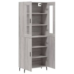 Berkfield Home Highboard Grey Sonoma 69.5x34x180 cm Engineered Wood - thumbnail 4