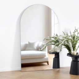 Home Garden Direct Albano Extra Large Frameless Arched Full Length Mirror 179x110cm in Clear - Size: 179x110 cm - thumbnail 1