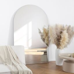 Home Garden Direct Albano Extra Large Frameless Arched Full Length Mirror 179x110cm in Clear - Size: 179x110 cm - thumbnail 2