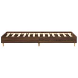 Berkfield Home Durable Bed Frame No Mattress Brown Oak 75x190 cm Small Single En - thumbnail 6