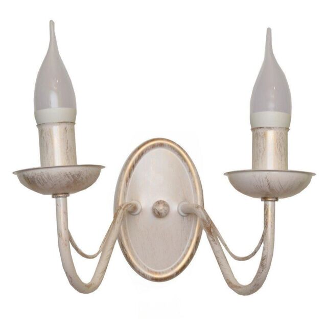 Netlighting Malbo Candle Wall Lamp White Gold 32cm