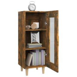 Berkfield Home Sideboard Smoked Oak 34.5x34x90 cm Engineered Wood in Brown - thumbnail 5
