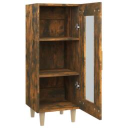 Berkfield Home Sideboard Smoked Oak 34.5x34x90 cm Engineered Wood in Brown - thumbnail 8