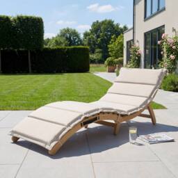 Artemis Home Solara Curve Sun Lounger in Beige - thumbnail 1