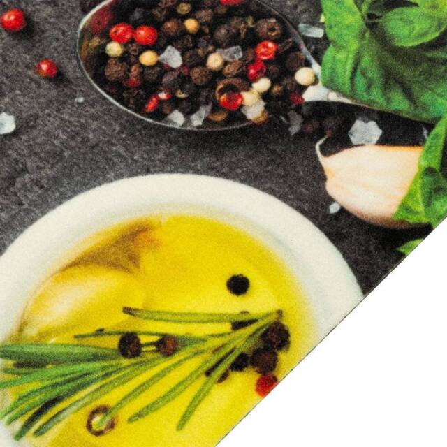 Berkfield Home Kitchen Rug Washable Spices 45x150 cm Velvet in Grey - image 1