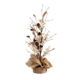 Scottish Everlastings Ltd 60cm Faux Holly Tree in Beige - thumbnail 2