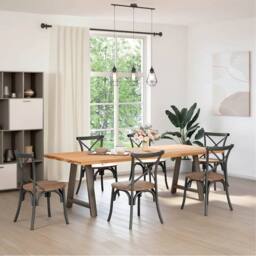 Berkfield Home Modern Coffee Table Legs A-Shaped 2 pcs 80x(72-73) cm Steel in Bronze - thumbnail 3