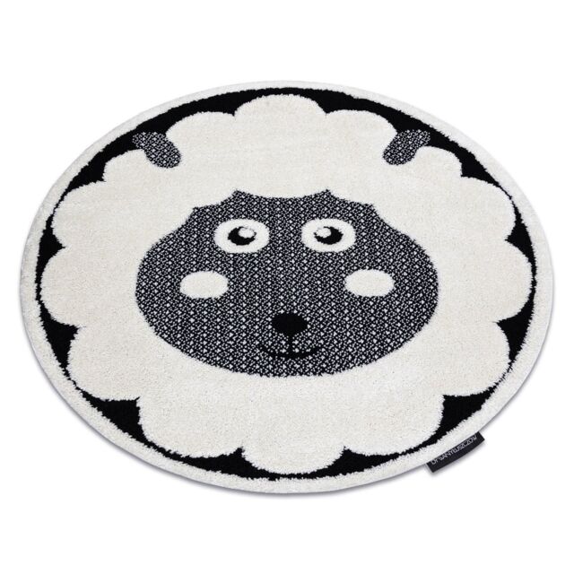 RugsX Modern Children's Rug in Yellow - Size: 160 cm diameter - image 1
