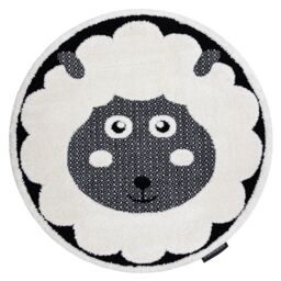 RugsX Modern Children's Rug in Yellow - Size: 160 cm diameter - thumbnail 2