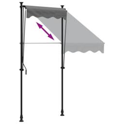 Berkfield Home Retractable Awning Anthracite 100x150 cm Fabric & Steel - thumbnail 6