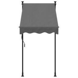 Berkfield Home Retractable Awning Anthracite 100x150 cm Fabric & Steel - thumbnail 3
