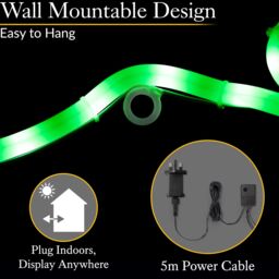 Christow Merry Christmas Sign Rope Light Outdoor Christmas Decoration LED Xmas Silhouette 1m (S) or 185cm (L) - Size: Small - thumbnail 5