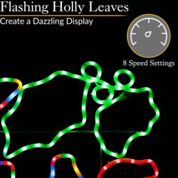 Christow Merry Christmas Sign Rope Light Outdoor Christmas Decoration LED Xmas Silhouette 1m (S) or 185cm (L) - Size: Small - thumbnail 4