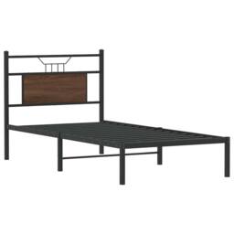 Berkfield Home Decorative Bed Frame Frame Brown Oak 75x190 cm Small Single Wood
