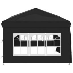 Berkfield Home Folding Party Tent with Sidewalls Black 3x6 m - thumbnail 4