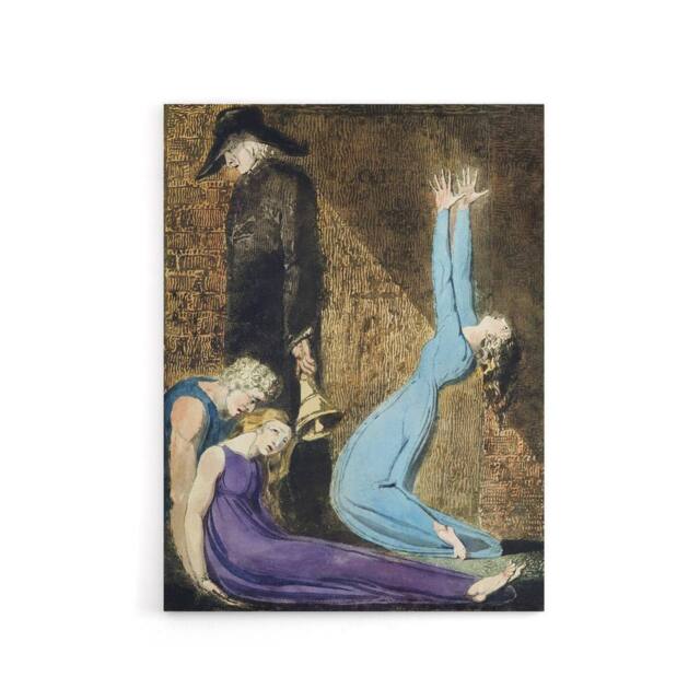"Artery8 Supine Woman Man with Bell William Blake Canvas Wall Art Print - Size: W12"" x H16""" - image 1