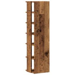 Berkfield Home Shoe Cabinet Old Wood 28x27x102 cm Engineered Wood in Brown - Size: 28 x 27 x 102 cm - thumbnail 6