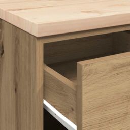 Berkfield Home Garage Storage Cabinet Artisan Oak 40x51x85 cm Solid Wood Pine in Brown - Size: 40 x 51 x 85 cm - thumbnail 9