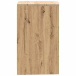 Berkfield Home Garage Storage Cabinet Artisan Oak 40x51x85 cm Solid Wood Pine in Brown - Size: 40 x 51 x 85 cm - thumbnail 7