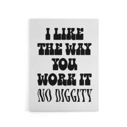 "Artery8 I Like The Way You Work It Black White Cheeky Canvas Wall Art Print - Size: W12"" x H16""" - thumbnail 1