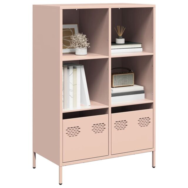 Berkfield Home Highboard¬†Pink 68x39x103.5 cm Steel in Pink - image 1