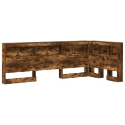 Berkfield Home Storage Headboard with Shelf Smoked oak 80 cm Engineered wood in Brown - thumbnail 2