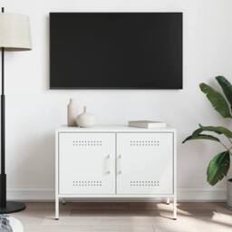 Berkfield Home TV Cabinet White 68x39x50.5 cm Steel