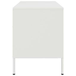 Berkfield Home TV Cabinet White 68x39x50.5 cm Steel - thumbnail 7