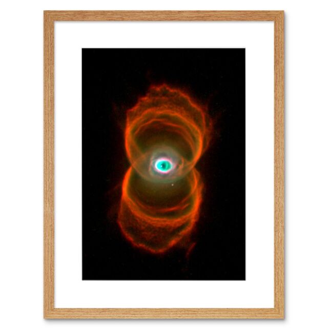 Artery8 Wall Art Print Hubble Space Astronomy Planetary Nebula Mycn18 Hourglass Pattern Of Stellar Matter Ejection Around A Dying Star Artwork Framed - image 1