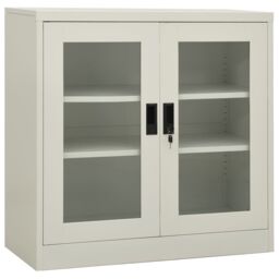 Berkfield Home Office Cabinet Light Grey 90x40x90 cm Steel - Size: 90 x 40 x 90 cm - thumbnail 1