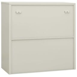 Berkfield Home Office Cabinet Light Grey 90x40x90 cm Steel - Size: 90 x 40 x 90 cm - thumbnail 4