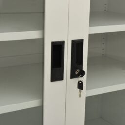 Berkfield Home Office Cabinet Light Grey 90x40x90 cm Steel - Size: 90 x 40 x 90 cm - thumbnail 6