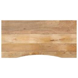 Berkfield Home Beautiful Desk Top with Curve 120x50x2.5 cm Solid Wood Rough Mango in Brown - thumbnail 2
